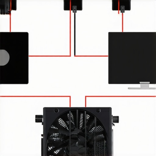 Illustration of AI system controlling PC fan speeds based on thermal data