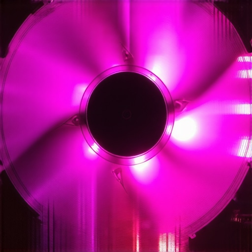Computer cooling fan with advanced blade design and airflow simulation