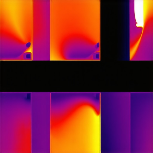 Infrared thermal image showing heat distribution across a gaming PC