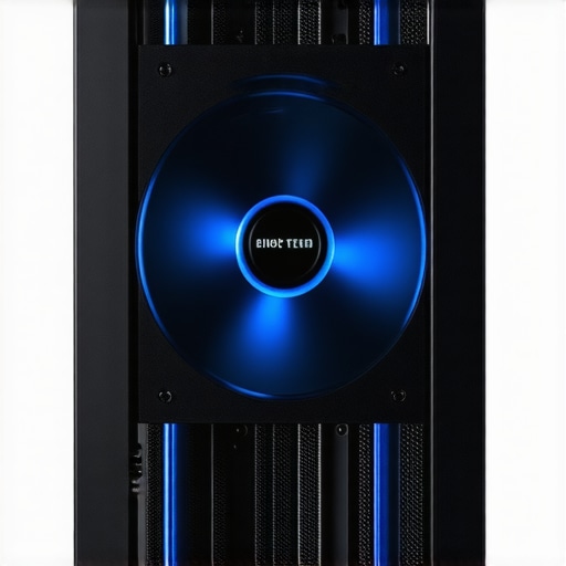 Cutting-edge AI-controlled cooling system with sensors and fans in a gaming PC build