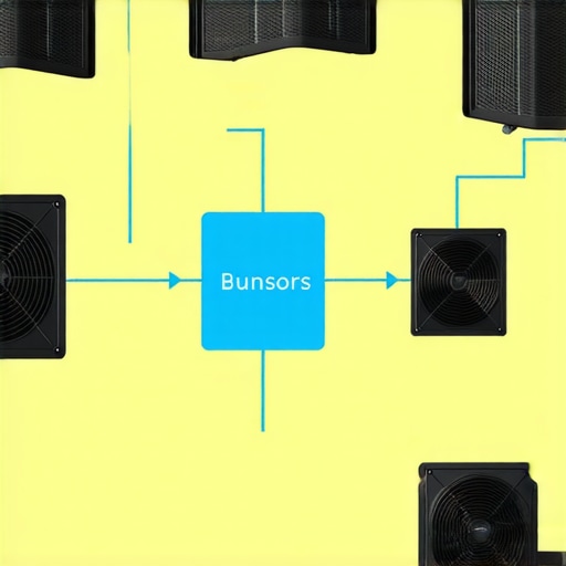 Diagram of AI-driven thermal management with sensors and machine learning algorithms