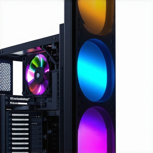 Detailed view of a gaming PC with optimized airflow and dynamic fan control system