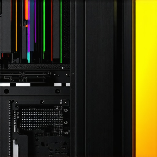 Close-up of gaming PC with optimized cooling airflow and fan curves