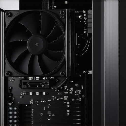 Close-up of PC cooling components showing fans, thermal sensors, and control software