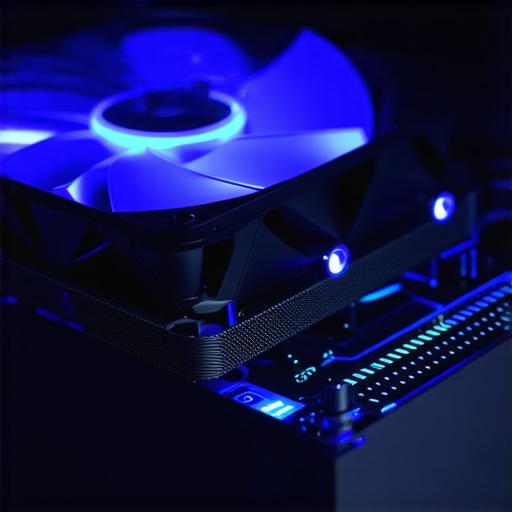 High-tech PC cooling system with adaptive fan controls and thermal monitoring