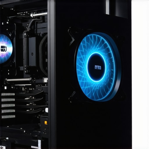 Close-up of a custom PC cooling setup with fans and thermal paste