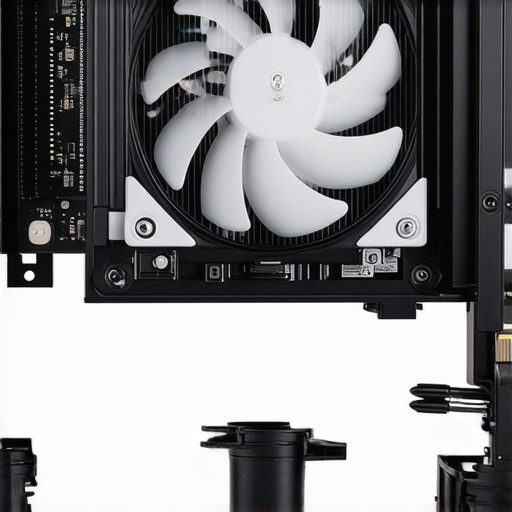 Detailed image of PC cooling hardware with thermal paste and fan setup.
