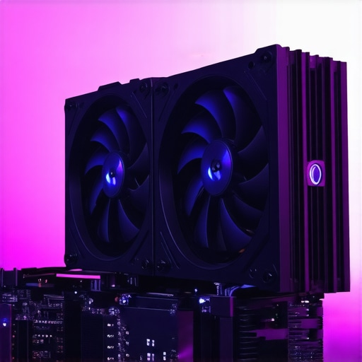 A detailed image showcasing a high-end PC cooling configuration with multiple fans and thermal paste application.