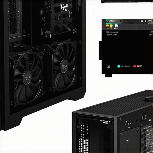 Close-up of sensors and smart cooling hardware in a gaming PC