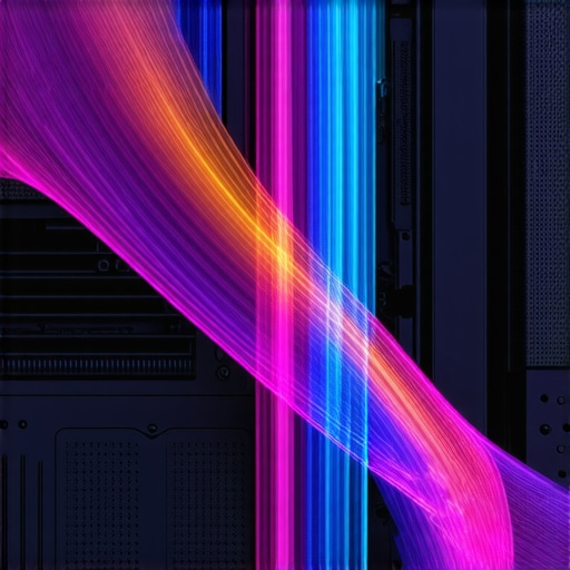 Computer airflow CFD simulation illustrating turbulent and laminar zones within a GPU-intensive gaming PC.