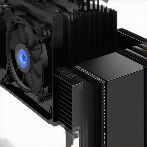 A high-tech PC cooling setup with advanced cooling components and environmental monitoring