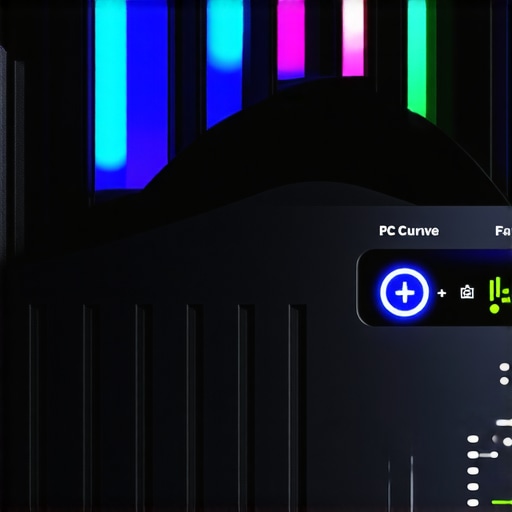 Close-up of a PC fan curve interface with graphical controls for customizing cooling profiles.