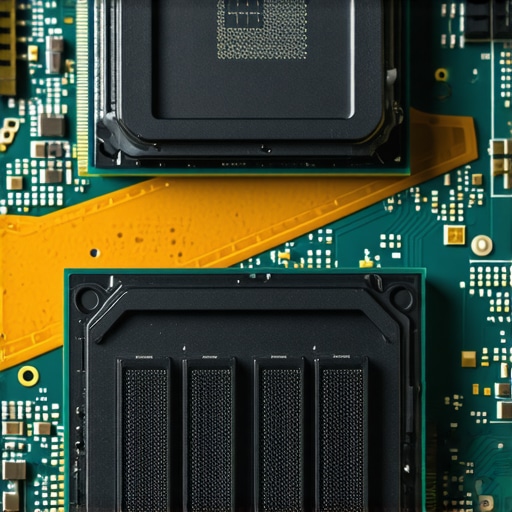 Microscopic view of CPU and heatsink contact surfaces with nano-infused thermal paste applied evenly.