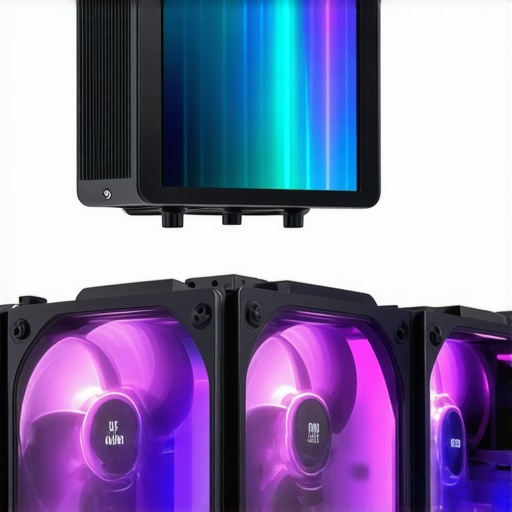 Diagram illustrating adaptive fan curves and thermal sensors in a PC build