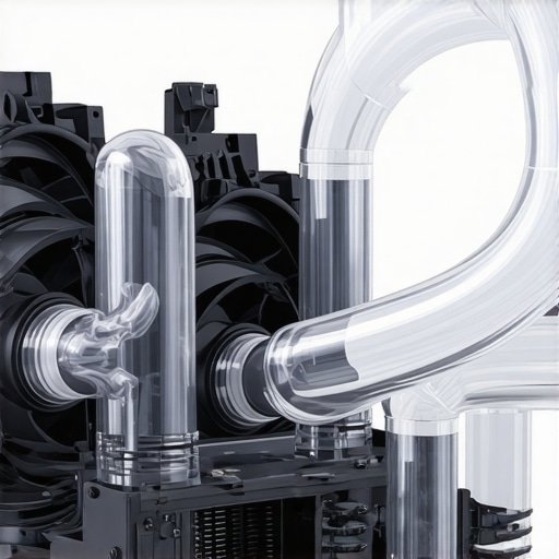 Diagram of a custom water cooling loop with coolant flowing through radiator, pump, and CPU block.