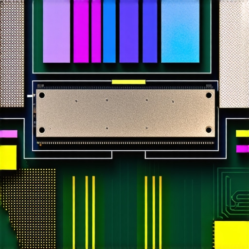 Microscopic view of nanostructured thermal interface materials applied to a CPU surface for enhanced heat transfer.