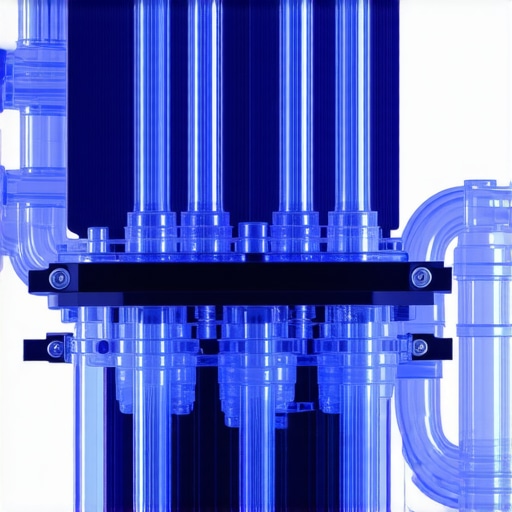An illustration of a custom water cooling loop showing radiator, pump, and CPU block with clear tubing