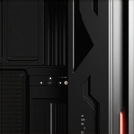 Futuristic computer case featuring modular airflow systems and smart vents for optimal thermal performance.