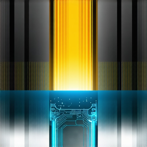 Close-up of microfabricated cooling channels within a high-performance CPU.