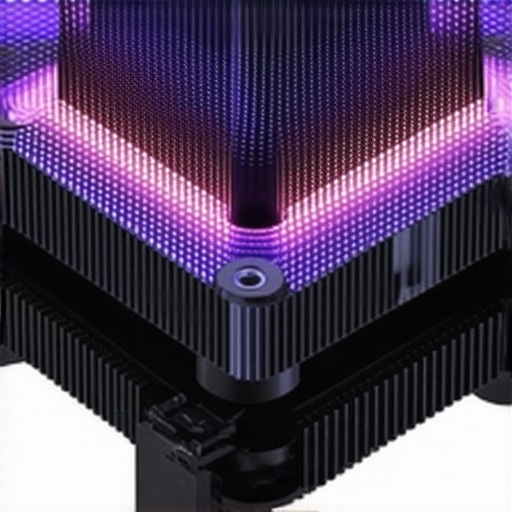 Illustration of advanced quantum dot-based cooling components enhancing thermal performance in high-end PCs