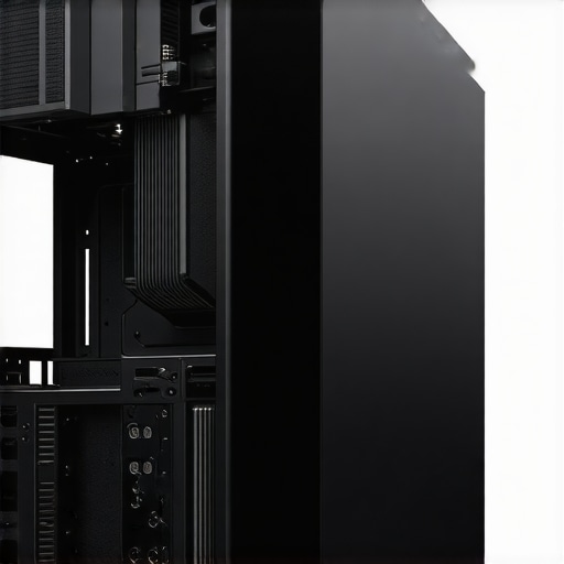 Detailed view of custom-designed exhaust shroud integrated into a high-performance PC case, demonstrating airflow optimization