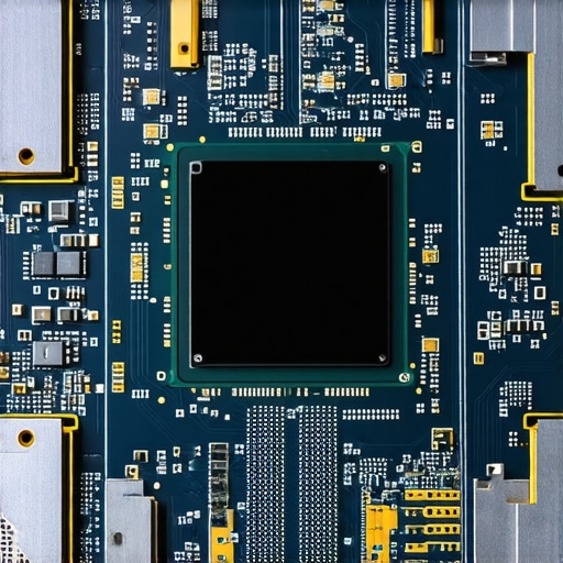 Microscopic view of a CPU die with microtextured surface designed for optimal thermal interface adherence.