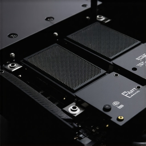 A technical illustration showing innovative cooling components in a small PC case