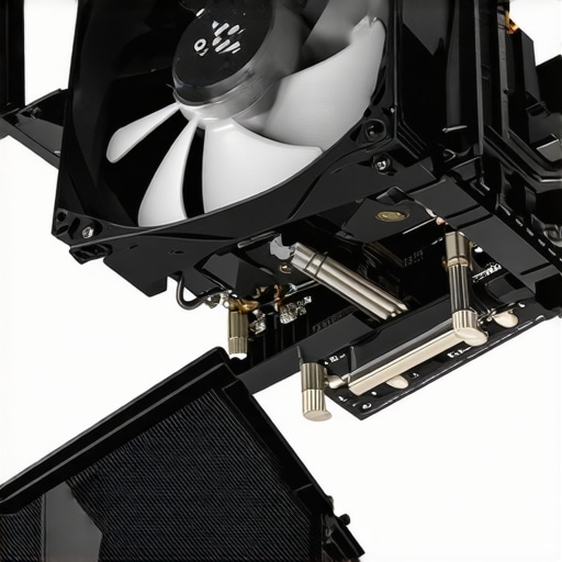 Cutting-edge PC cooling components including fans, thermal paste tools, and airflow simulation setup