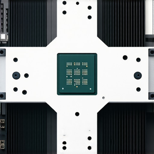 A high-tech mounting bracket with sensors adjusting pressure for optimal contact on triple-die CPU