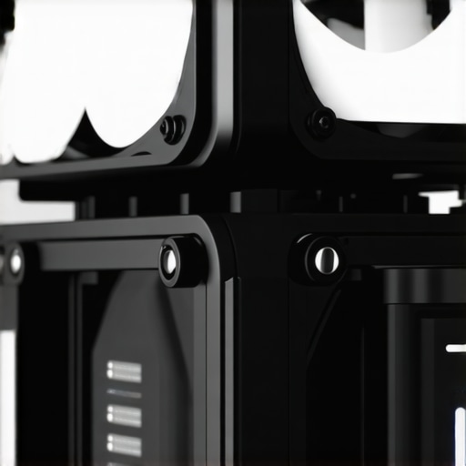 AI-Powered PC Cooling System Futuristic computer cooling with sensors and smart fans