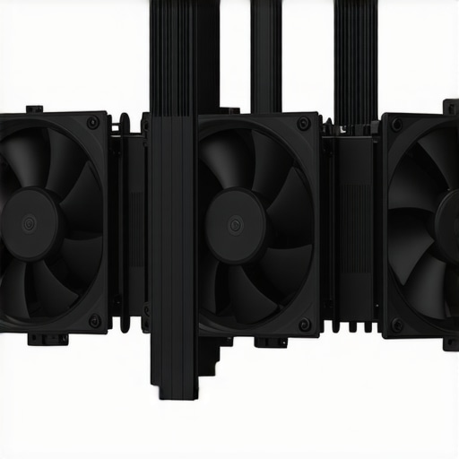 Diagram showing high-speed PC fans with custom PWM control and airflow zoning