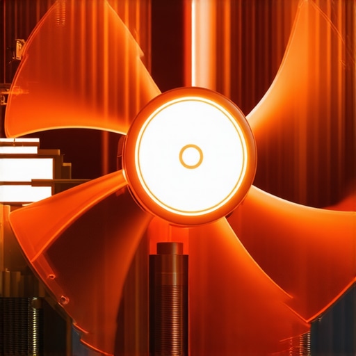 Advanced Magnetic Levitation Fan Technology A close-up view of a modern, vibration-damped PC cooling fan using magnetic levitation bearings.