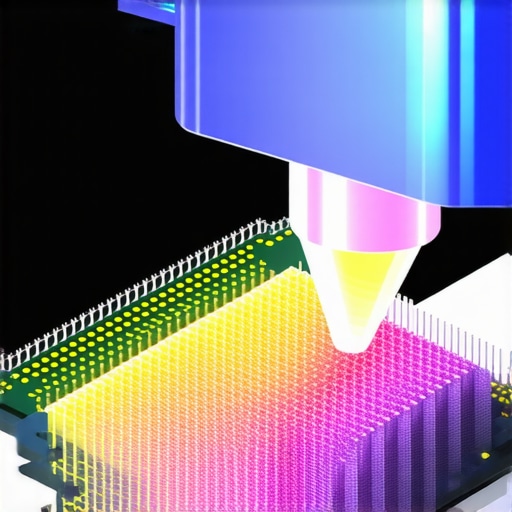 Microscopic view of nano-structured thermal paste applied on CPU surface showing nanoparticle integration.