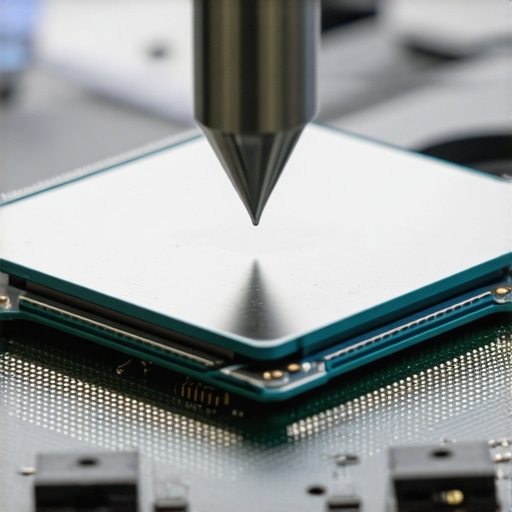 Nanometer-Scale Surface Polishing for CPU Heat Transfer Microscopic view of a precision polishing process on CPU surface