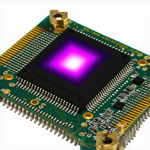 Close-up of thermal sensors attached to PC CPU and GPU for temperature monitoring