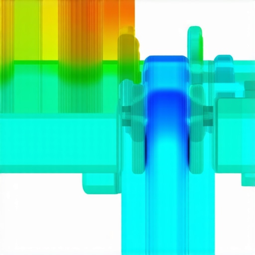 Detailed CFD visualization of coolant flow within a high-end PC water cooling loop.