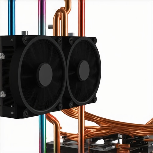Detailed image of a custom liquid cooling setup with multiple radiators and fluid tubing in a gaming PC