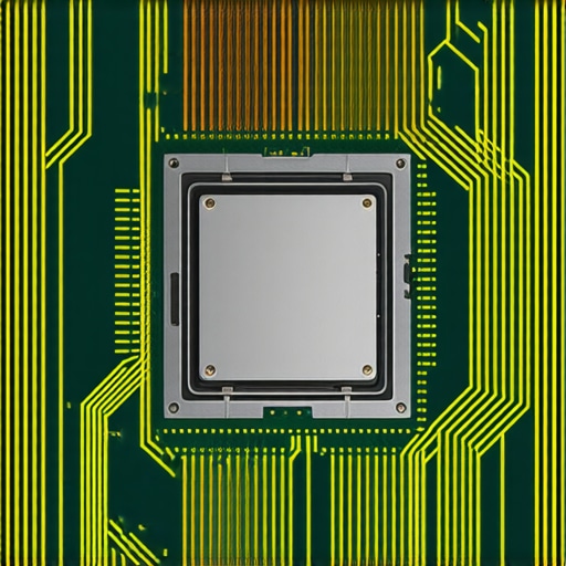 Microfluidic Cooling Integration in Modern CPUs Detailed image of a CPU die showing microchannels and nanomaterial thermal interface layers.