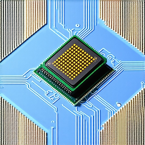 Nano-structured CPU Surface for Improved Heat Dissipation A detailed view of a microfabricated CPU surface showing laser-etched nano channels enhancing thermal contact