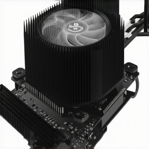Next-Gen PC Cooling Components Illustration of innovative thermal management technologies in a gaming PC